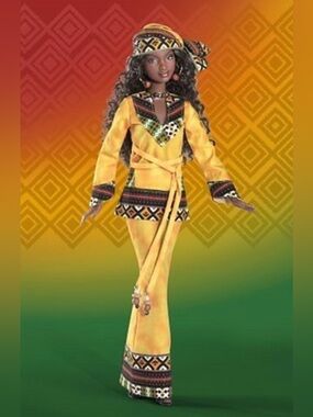 Festivals of the World Kwanza Barbie Pink Label 2006 Brand New